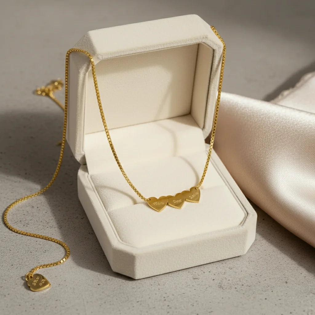 Engraved Heart Necklace - Wear Your Heart